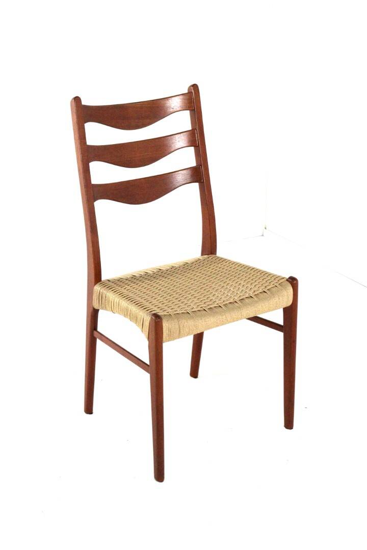 Set of 4 Arne Wahl Iversen for Glygnore papercord chairs