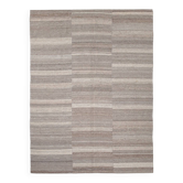 8x10 Brown & Beige Striped Large Kilim Rug, 225x309Cm
