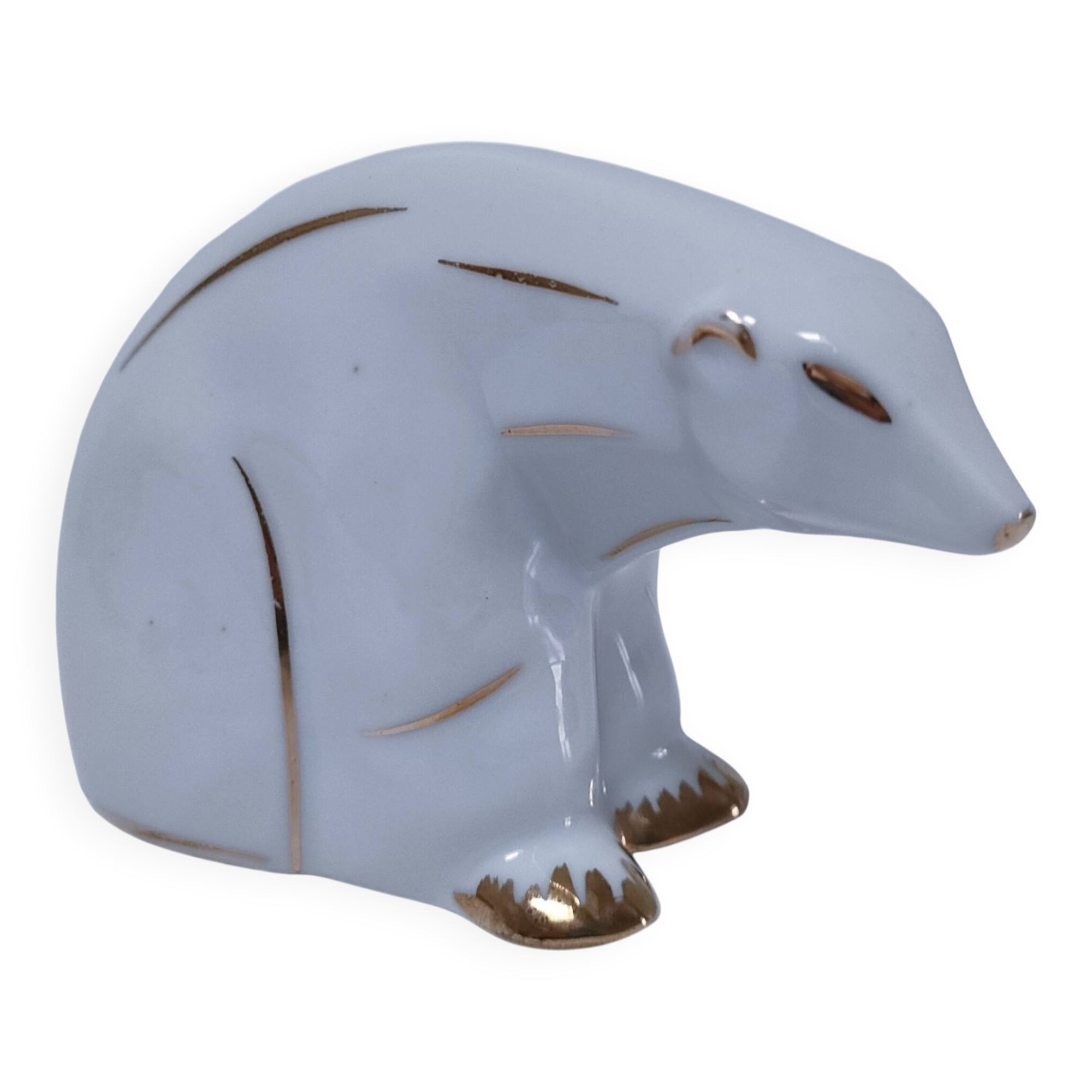 Art Deco polar bear Limoges porcelain