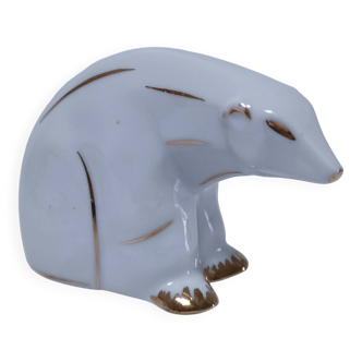 Art Deco polar bear Limoges porcelain