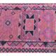 Vintage Pink Geometric Turkish Hand-Knotted Runner 80x337