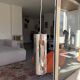 Suspended glass tube mirror Italian design