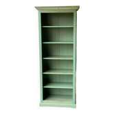 Vintage green solid wood bookcase shelf