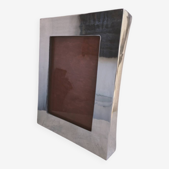 Designer silver metal photo frame