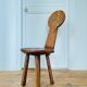 Antique brutalist chair in pine and oak