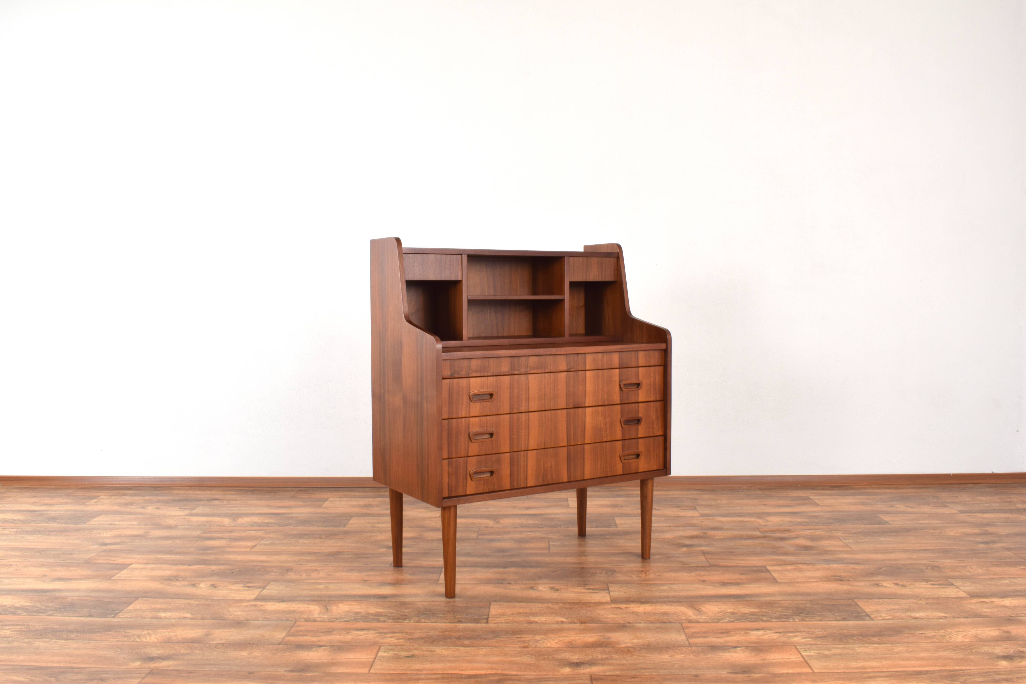 Mid-Century Danish Walnut Secretary, 1960s.