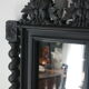 Miroir Louis XIII bois noir 38 X 60