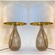 Pair of Contemporary Fumè Table Lamps Murano Glass