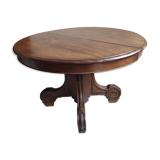 Table guéridon XIX acajou pied central