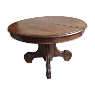 Table 19th-foot mahogany central foot