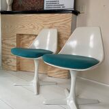 Set of 2 vintage arkana maurice burke tulip chairs