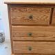 Natural pine chest of drawers - green knobs