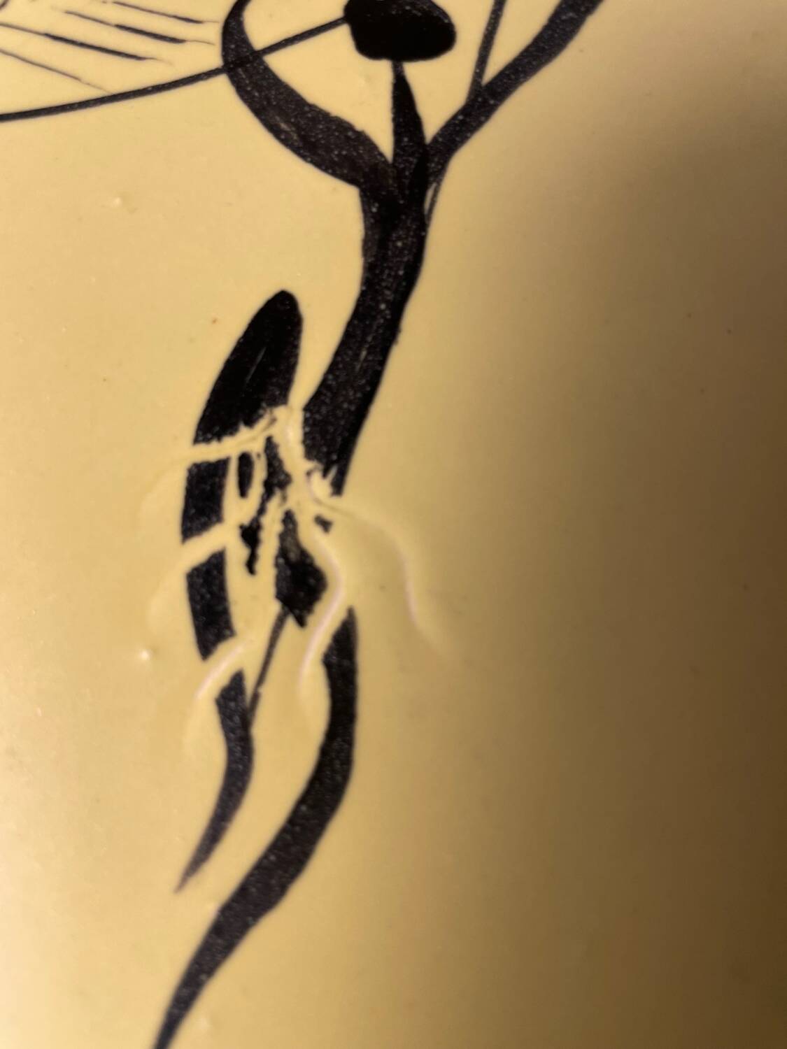 Vintage plate from the cerenne workshops, vallauris