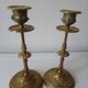 Brass collared candle holders