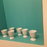 6 white mugs