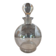 Round carafe in chiseled glass