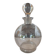 Round carafe in chiseled glass