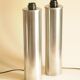 Pair of Cylindrical Brushed Aluminium Lamp Feet - Modernist Style