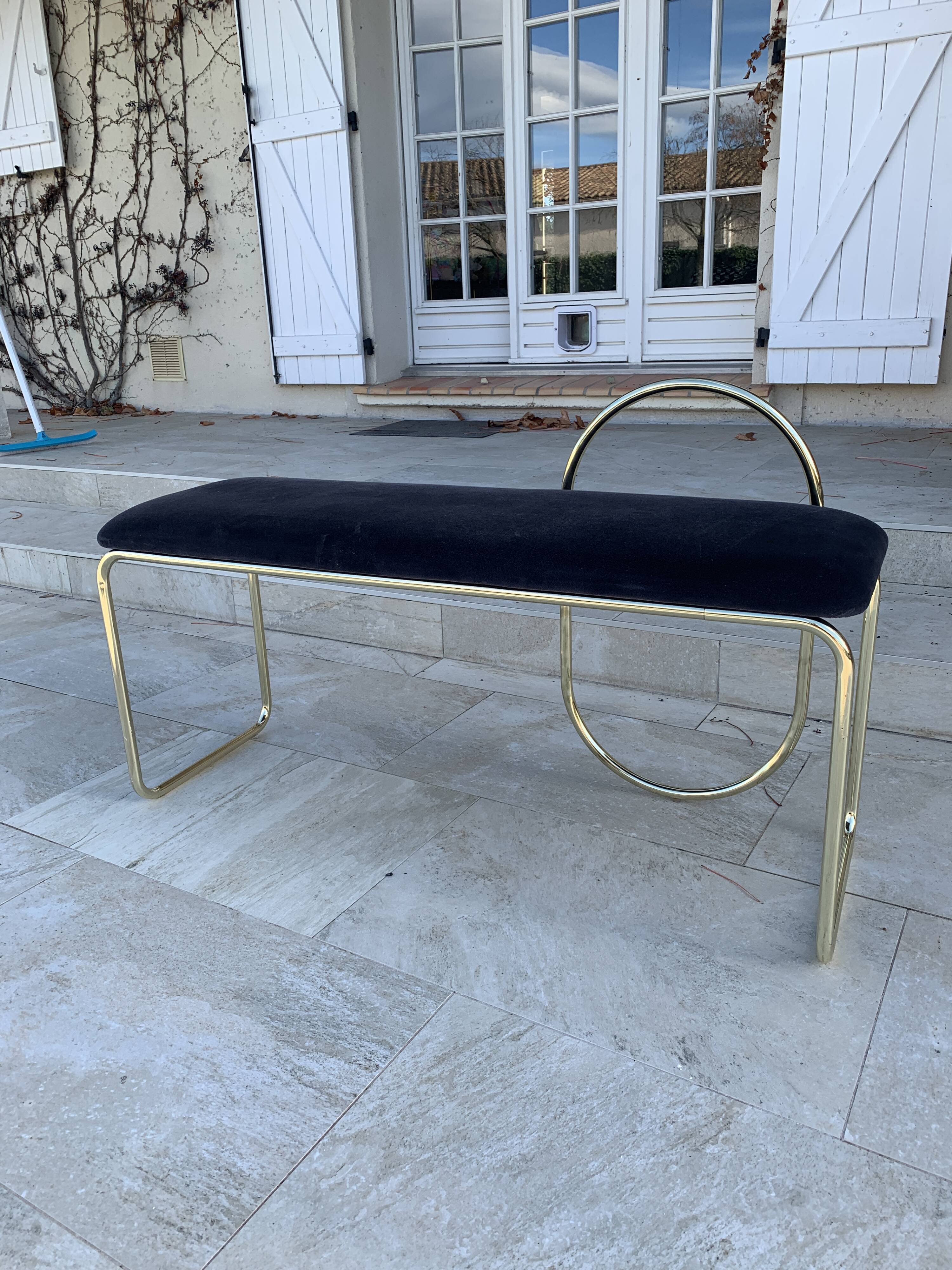 Angui aytm bench - anthracite velvet