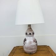 Lampe céramique ajourée, feuilles de vignes, années 60