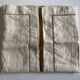Pair of woven raw linen canvas pillowcases