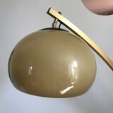 Arc floor lamp gilded stretch 70s