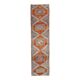 1970s Vintage Turkish Oushak Diamond Wool Runner 90x351
