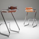 Suite de 5 tabourets de bar Dal Vera 'Les Arcs'  1960