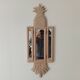 Miroir triptyque Art déco Ananas en bois sculpté