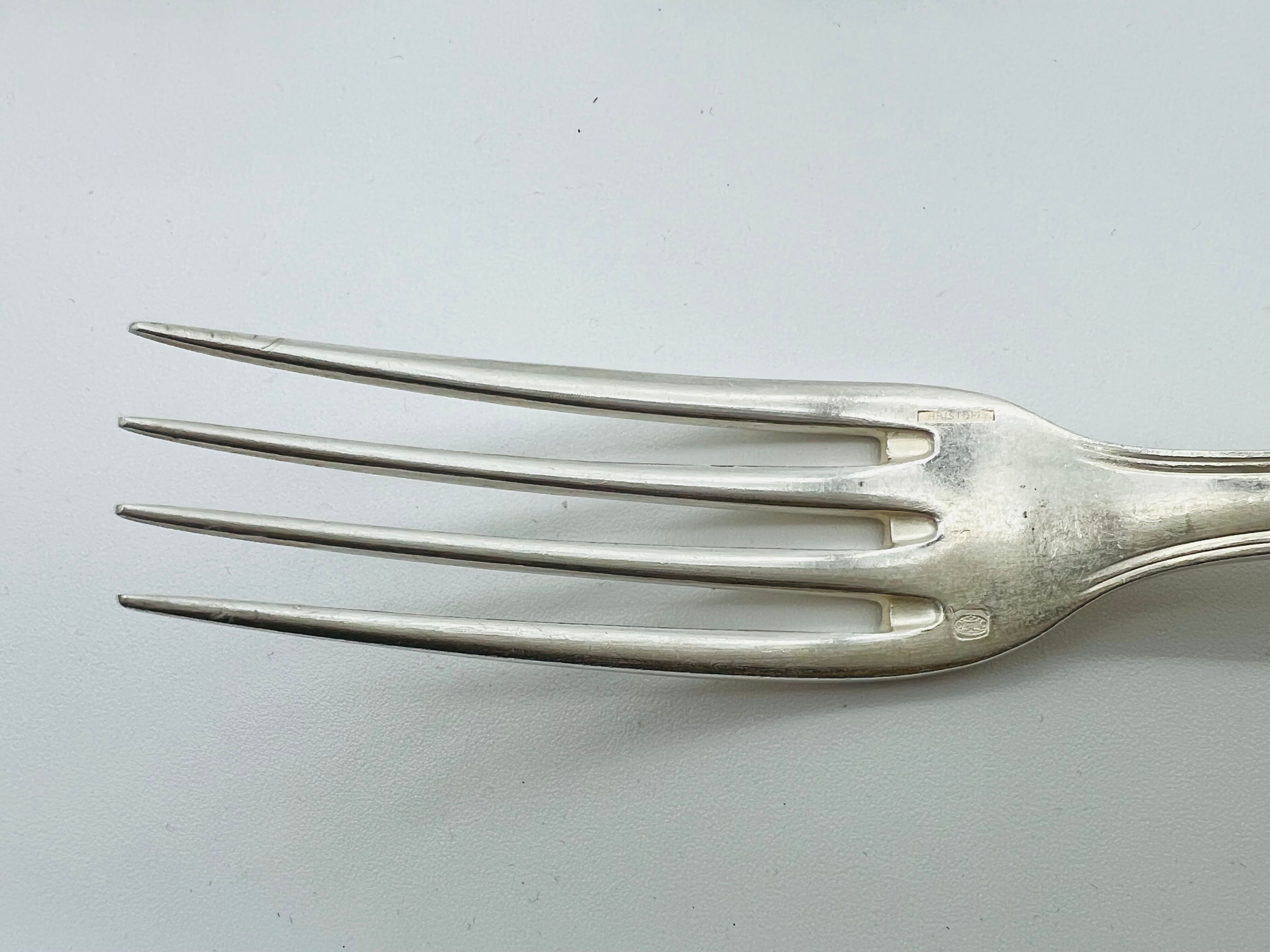 Christofle 12 art deco forks model Boreal