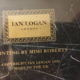 English painted metal tray