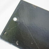 Enamelled and painted plate "10:45"