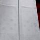Party tablecloth - 2m30 x 5m30 - white damask monogrammed ct