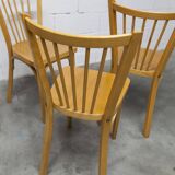 Set of 4 Baumann bistro chairs model 153 stamped 1981.