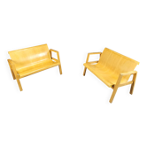Mid century plywood benches