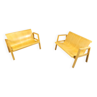 Mid century plywood benches