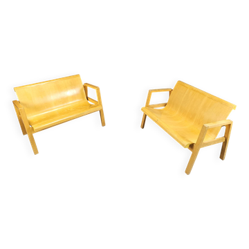 Mid century plywood benches