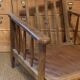 Scandinavian old wooden armchair