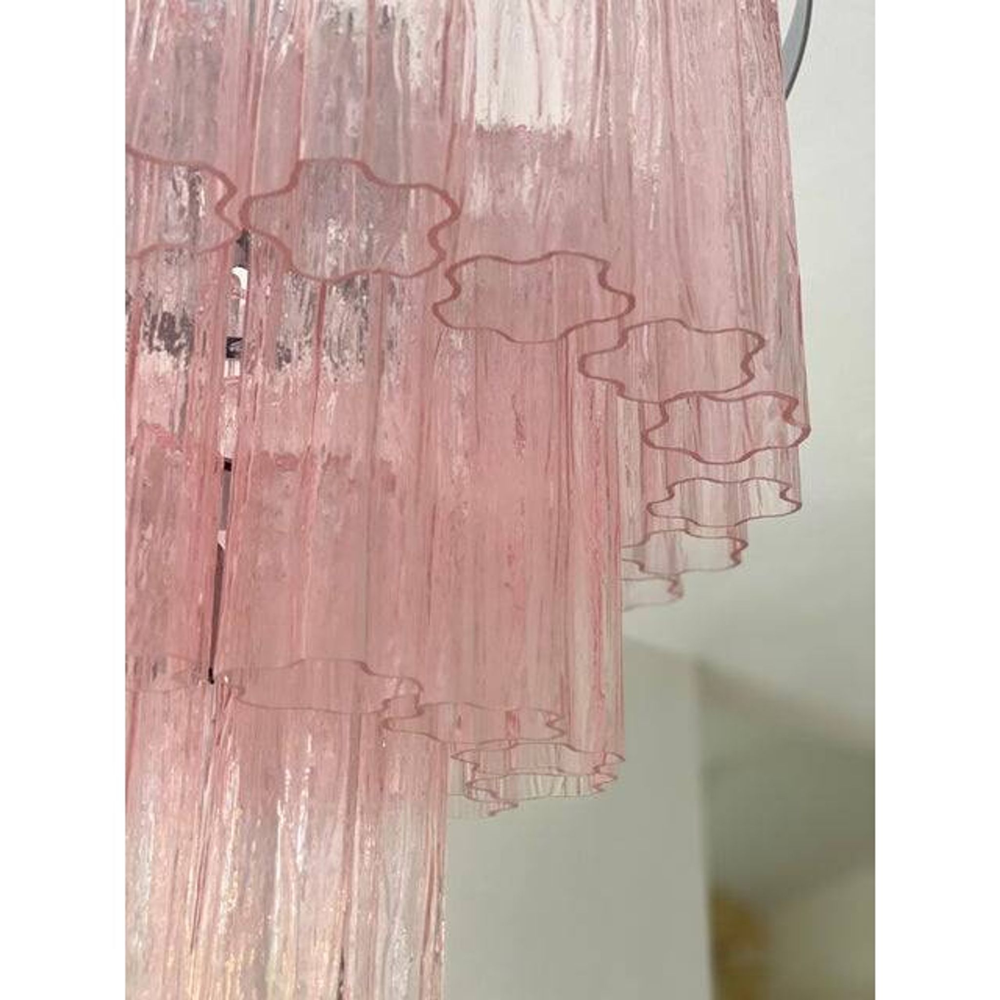 Contemporary “Tronchi” Murano Glass Chandelier in Venini Style