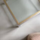 Square glass coffee table attributed to Willy Rizzo, 1970s.