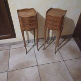 2 wooden bedside tables