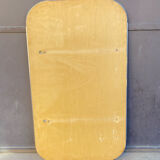 Smoked glass triptych mirror