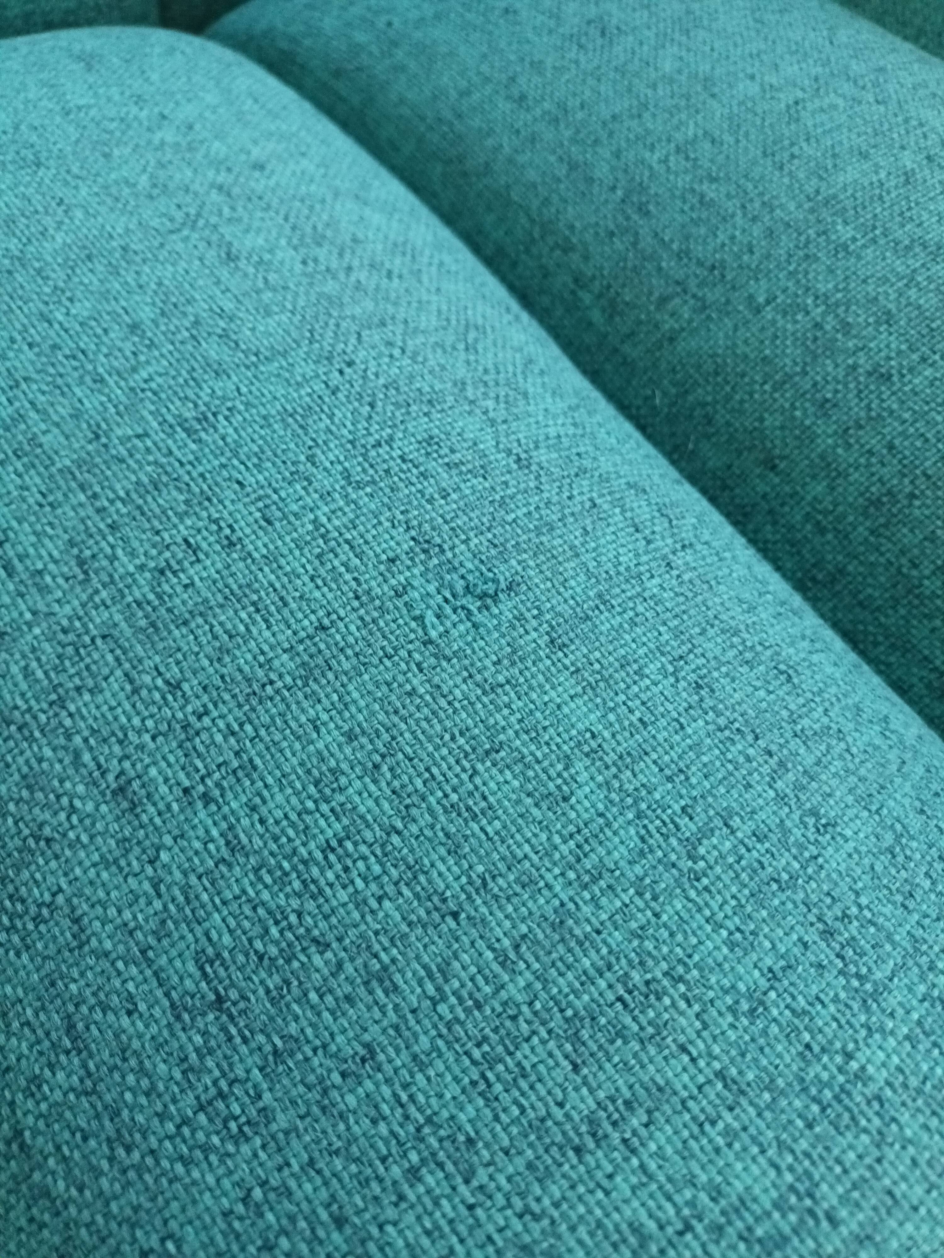 Set of 2 sofas and 2 poufs by Roche Bobois.