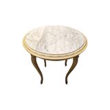 Antique French Classic Side Table with marble top, late 1800s