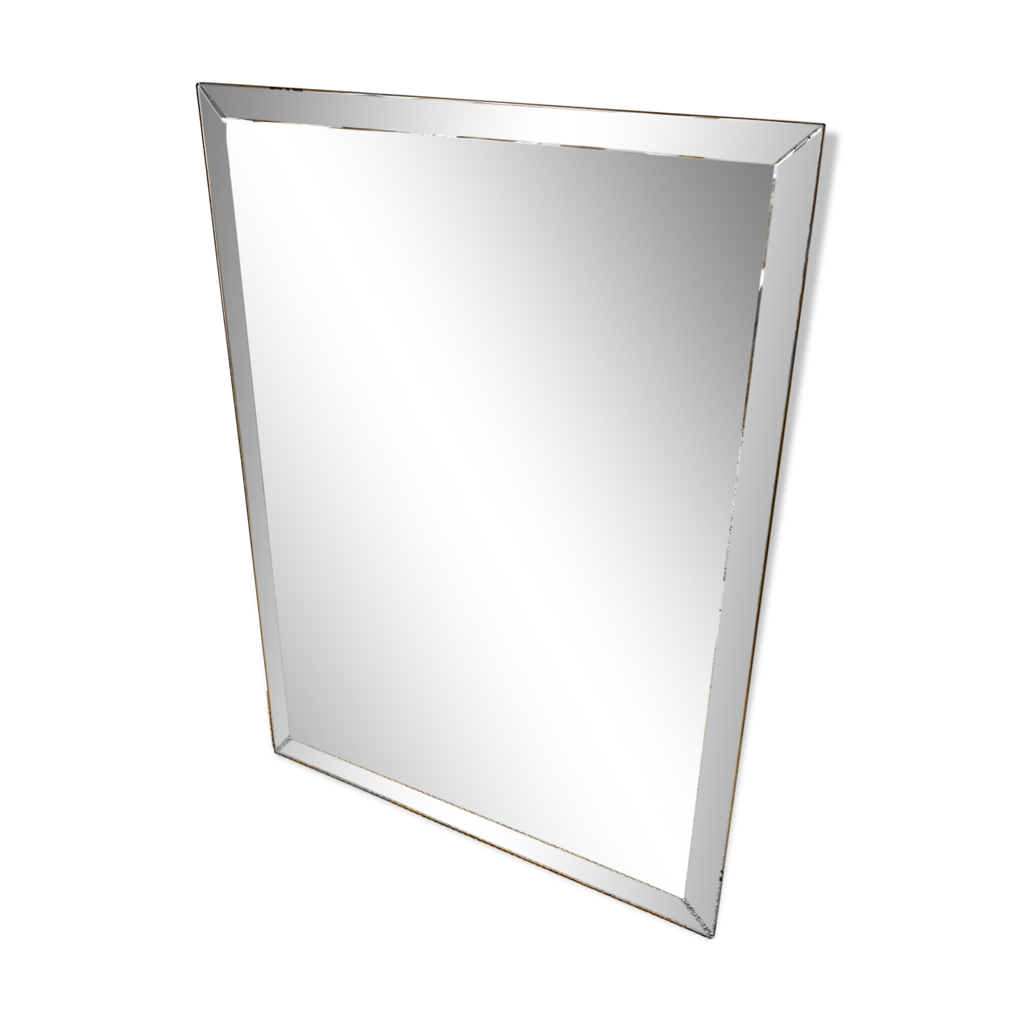 Large rectangular beveled mirror 95x70cm