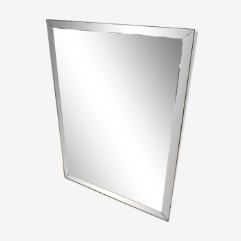 Large rectangular beveled mirror 95x70cm