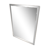 Large rectangular beveled mirror 95x70cm