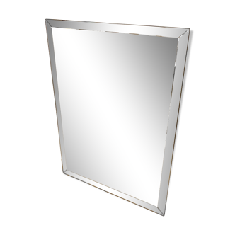 Large rectangular beveled mirror 95x70cm