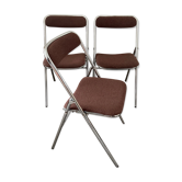 Series of 3 Souvignet folding chairs from the 70s