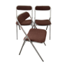 Series of 3 Souvignet folding chairs from the 70s